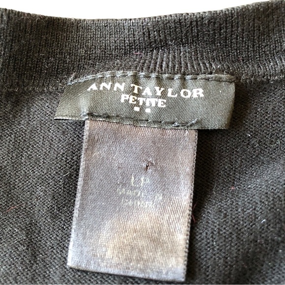 Ann Taylor Knit Shrug Women Petite Large Black Balletcore - Picture 4 of 5